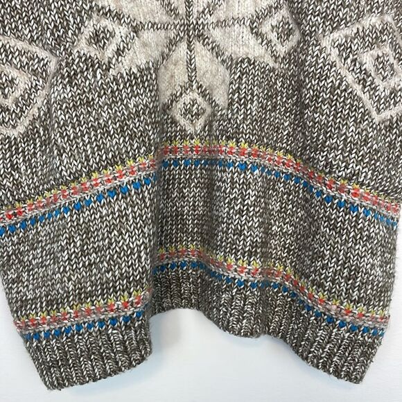 American Eagle Aztec Print Wool/Alpaca Blend Short Sleeve Cardigan. Size Medium. - Picture 12 of 14